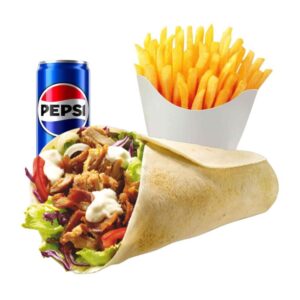 Durum con patatas y refresco
